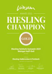 Riesling Champion 3. Platz Riesling feinherb